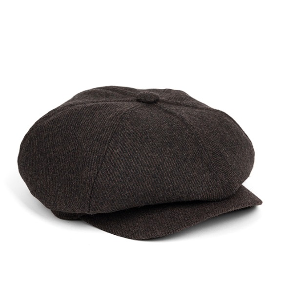 LB HEAVY TWILL NEWSBOY CAP (dark brown)