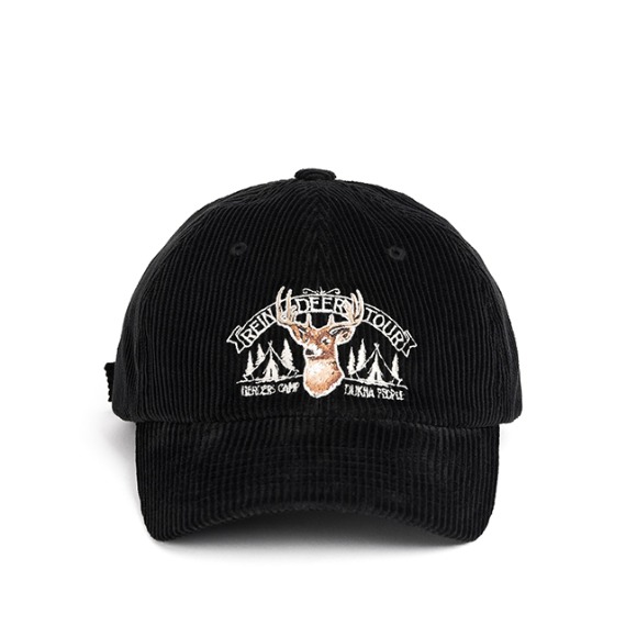 CORDUROY REINDEER CAP (black)
