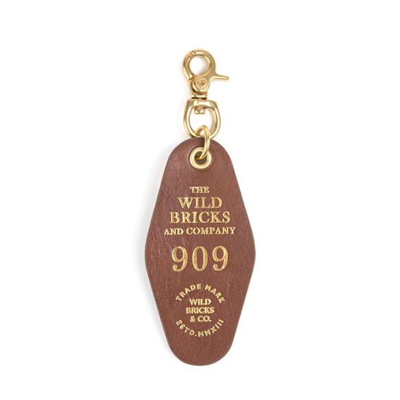 909 LEATHER KEY RING (brown)